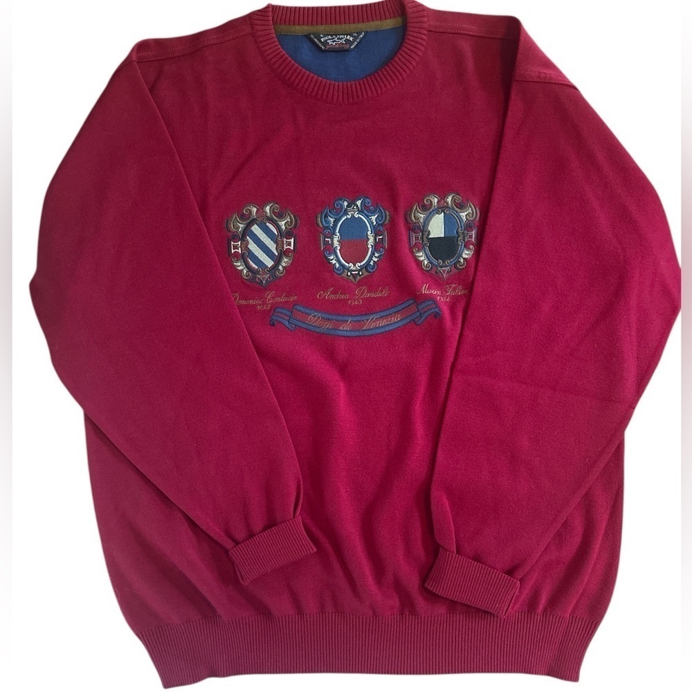 Paul & Shark Red Crewneck Sweater Classic Design